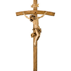 Cristo Barroco en cruz arqueada